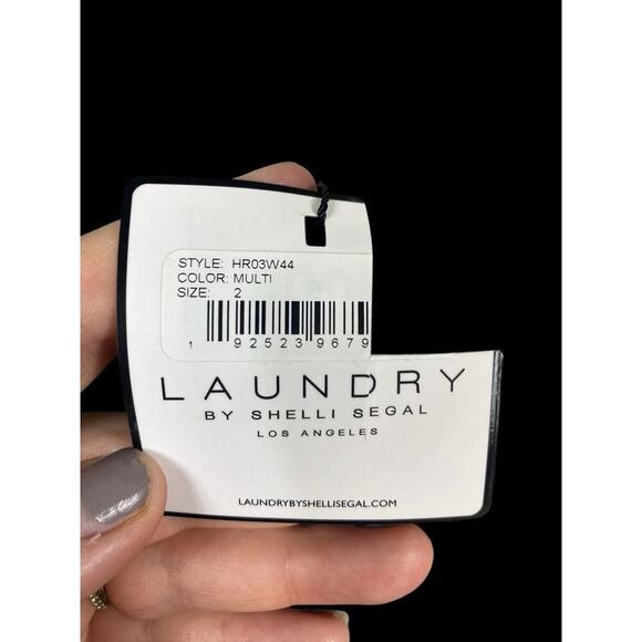 Shelli Segal Dress Gown Satiny Slip Paisley Slit Long Boho Forest Fairy Formal 2 - Picture 16 of 16